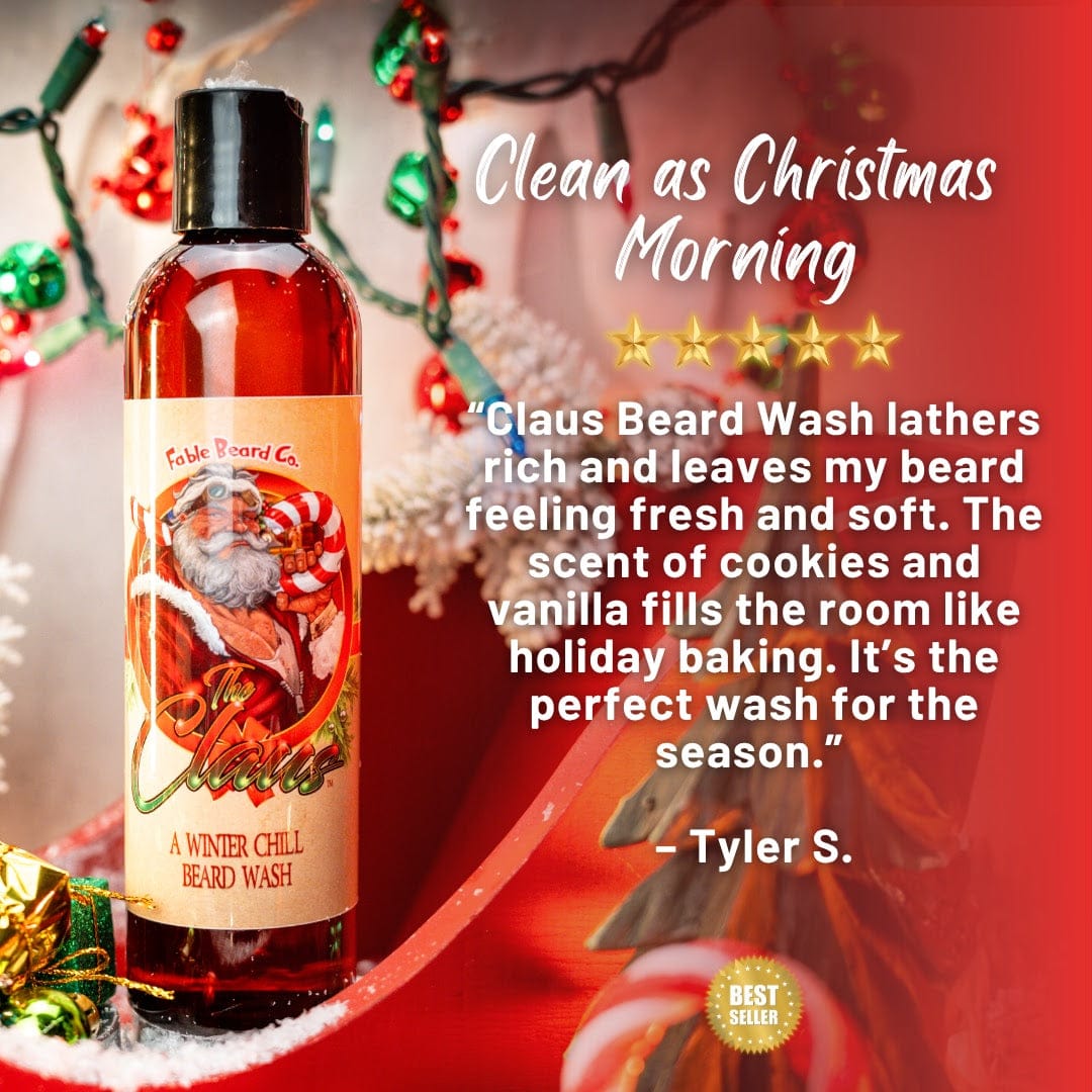 The Claus - Beard Wash - Warm Christmas Cookies, Fresh Milk, and Sweet Vanilla Frosting