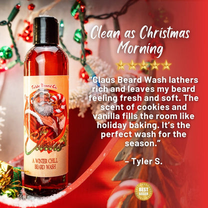 The Claus - Beard Wash - Warm Christmas Cookies, Fresh Milk, and Sweet Vanilla Frosting