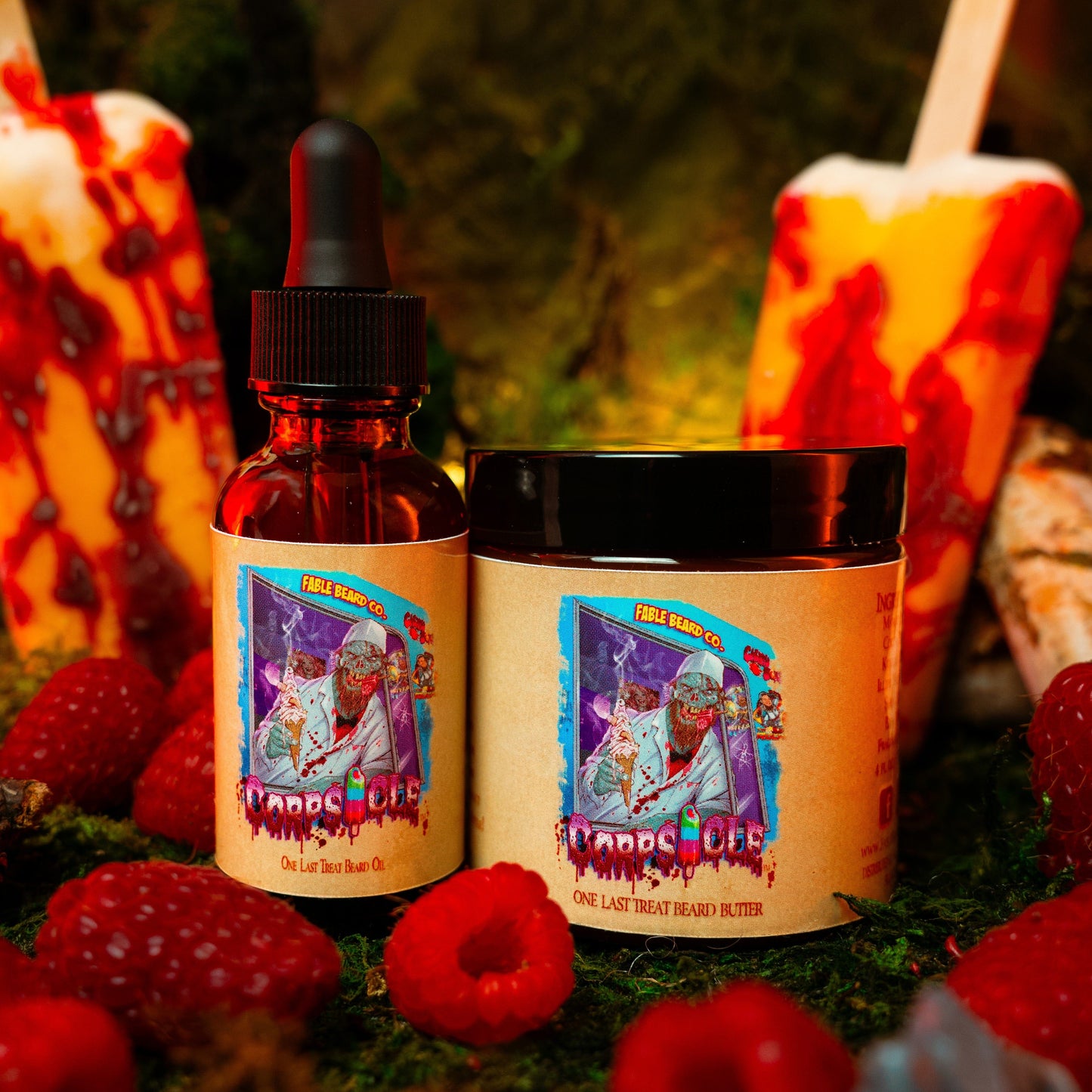 Corpsicle - Beard Oil & Butter Kit - Blood Raspberry, Blackscary Jam, Infectious Vanilla