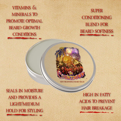 The Countdown - Beard Balm - Dry Champagne, Honey Apple, Coconut Flakes, and Vanilla Crème