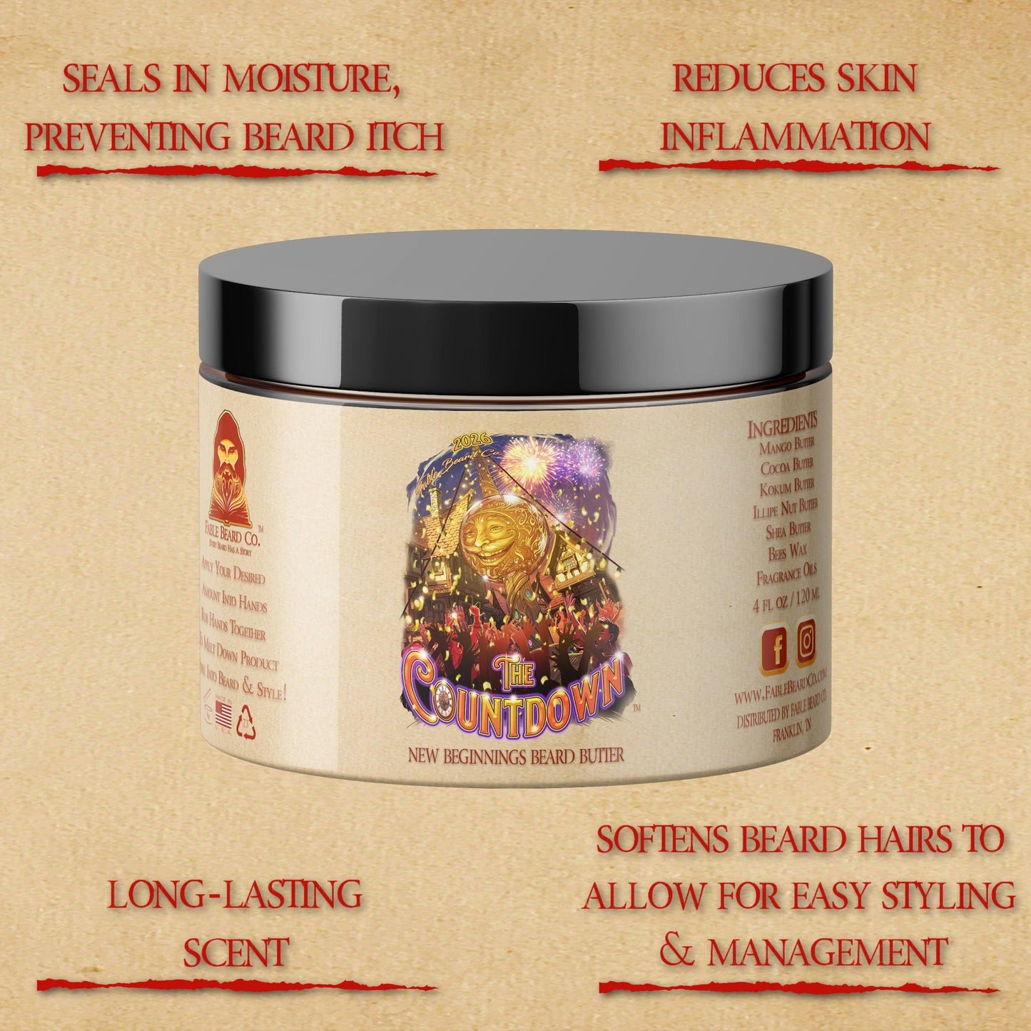 The Countdown - Complete Butter Kit - Dry Champagne, Honey Apple, Coconut Flakes, Vanilla Crème