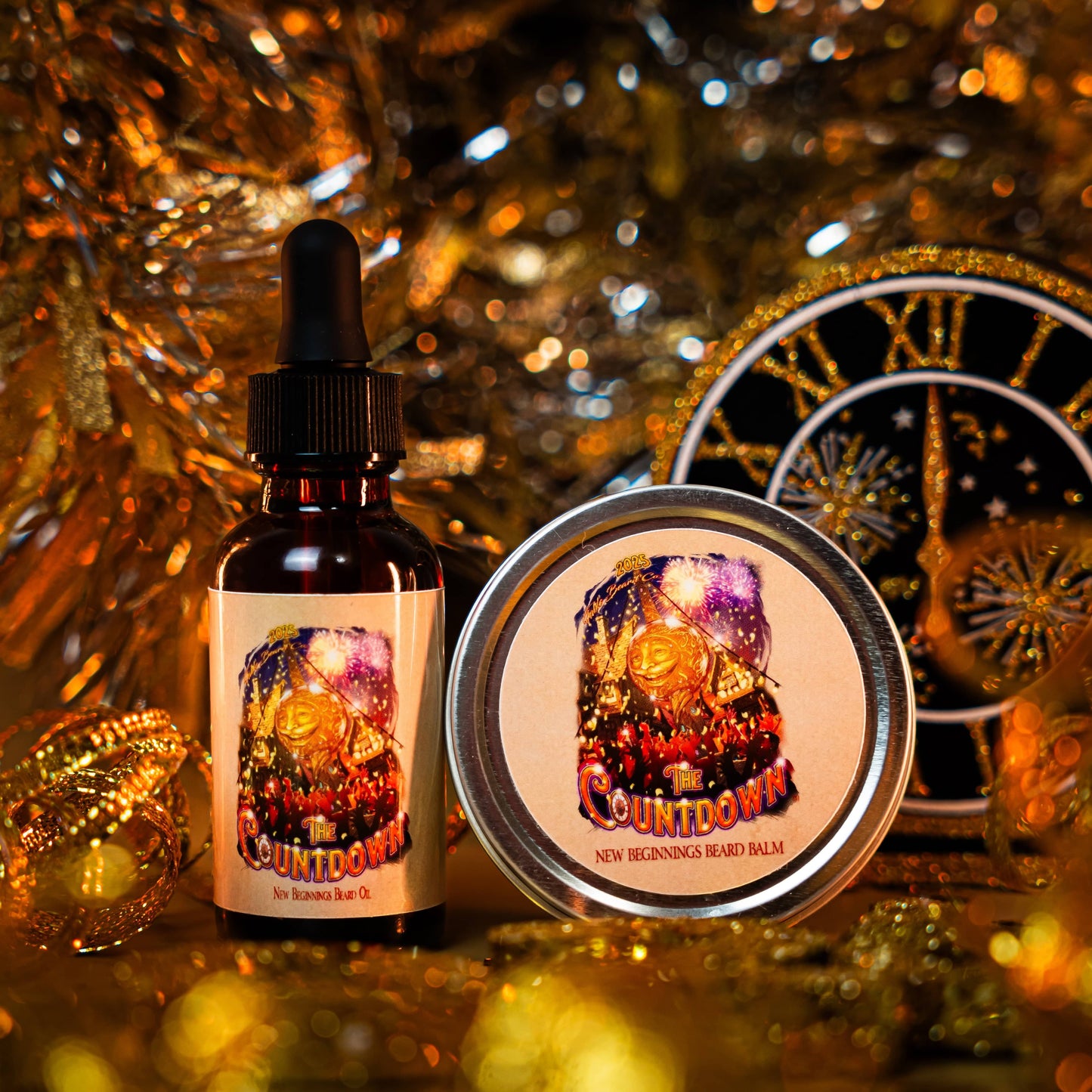 The Countdown - Beard Oil & Balm Kit - Dry Champagne, Honey Apple, Coconut Flakes, Vanilla Crème