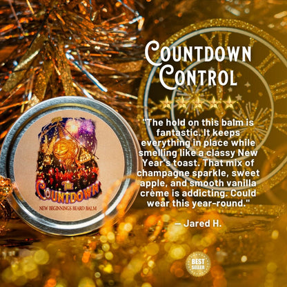The Countdown - Beard Balm - Dry Champagne, Honey Apple, Coconut Flakes, and Vanilla Crème