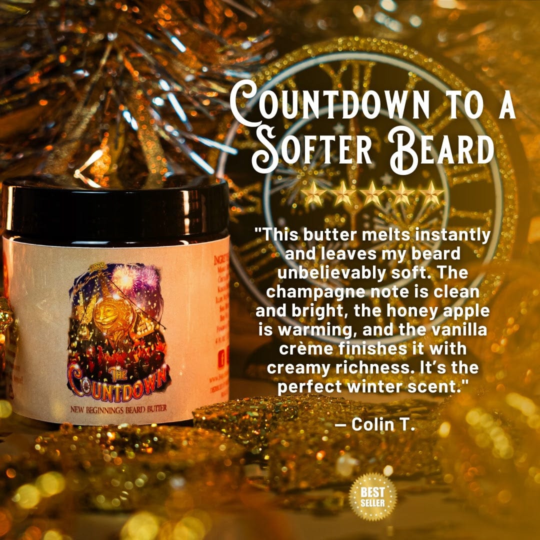 The Countdown - Beard Oil & Butter Kit - Dry Champagne, Honey Apple, Coconut Flakes, Vanilla Crème