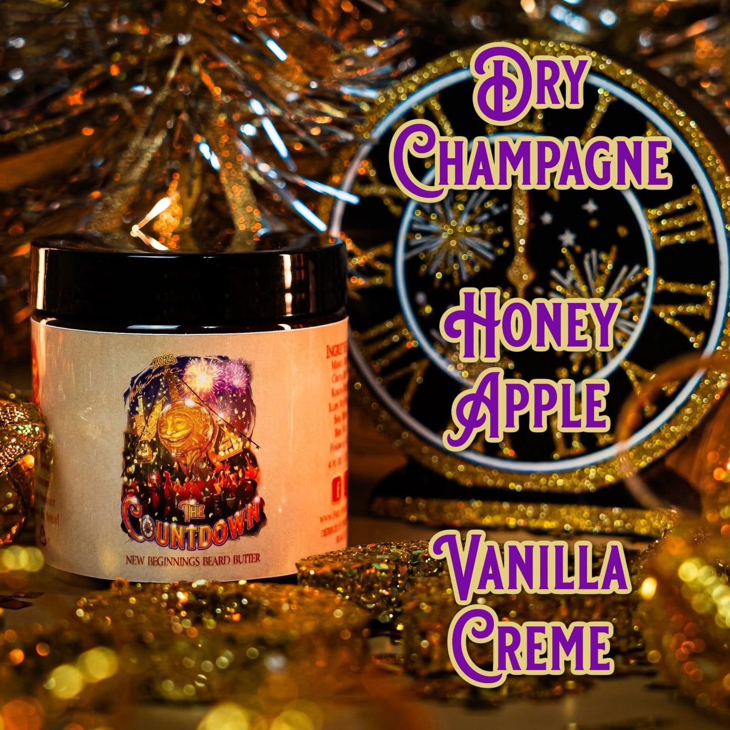 The Countdown - Beard Butter - Dry Champagne, Honey Apple, Coconut Flakes, Vanilla Crème