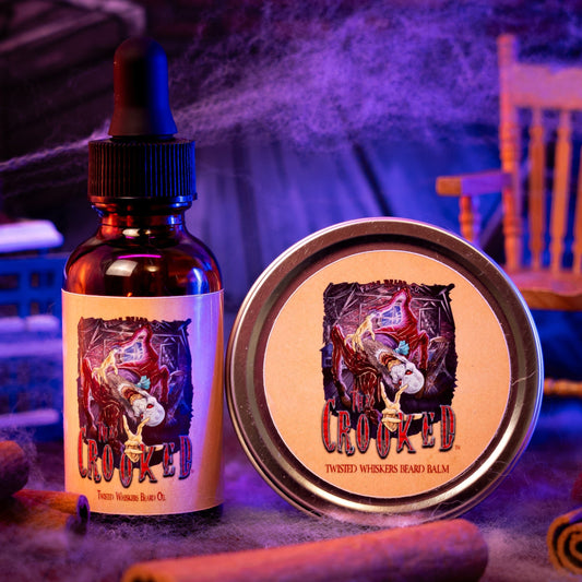 The Crooked - Beard Oil & Balm Kit - Caramel Custard, Cinnamon Pears, Twisted Spiced Chai