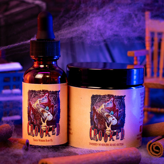 The Crooked - Beard Oil & Butter Kit - Caramel Custard, Cinnamon Pears, Twisted Spiced Chai