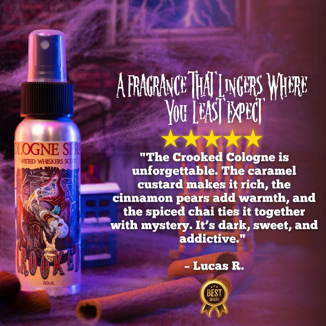 The Crooked - Cologne - Caramel Custard, Cinnamon Pears, Twisted Spiced Chai