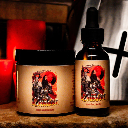 The Crusader - Beard Oil & Butter Kit - Ancient Citrus Musk, Lavender Soaked Sandalwood, and Eucalyptus Spice