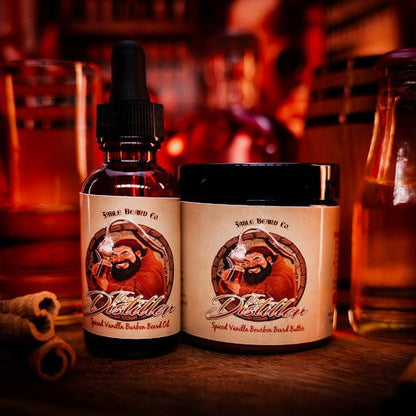 The Distiller - Beard Oil & Butter Kit - Mulled Spices, Aged Bourbon, and Deep Barrel Woods