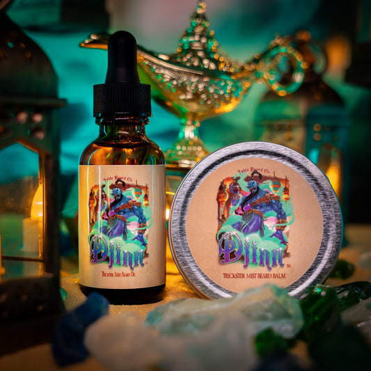 Djinn - Beard Oil & Balm Kit - Egyptian Cologne, Warm Sandalwood, and Dragon's Blood