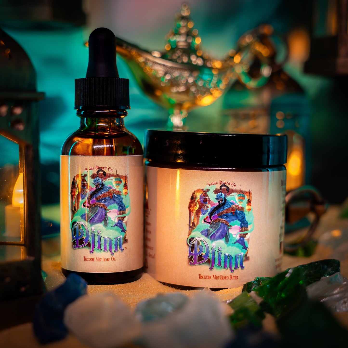 Djinn - Beard Oil & Butter Kit - Egyptian Cologne, Warm Sandalwood, and Dragon's Blood