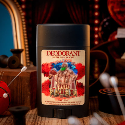 Pincushion - Deodorant - Big Top Timberwood, Caramelized Maple Ember, Shadowed Bergamot