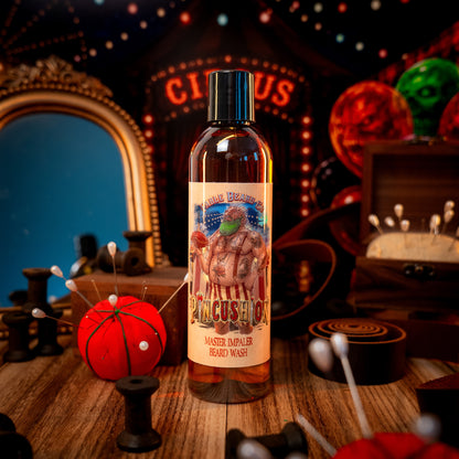 Pincushion - Beard Wash - Big Top Timberwood, Caramelized Maple Ember, Shadowed Bergamot