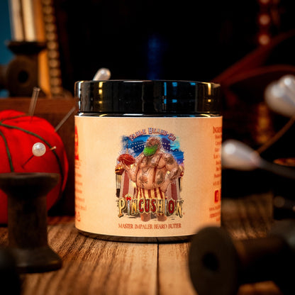 Pincushion - Beard Butter - Big Top Timberwood, Caramelized Maple Ember, Shadowed Bergamot