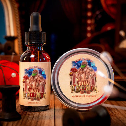 Pincushion - Beard Oil & Balm Kit - Big Top Timberwood, Caramelized Maple Ember, Shadowed Bergamot
