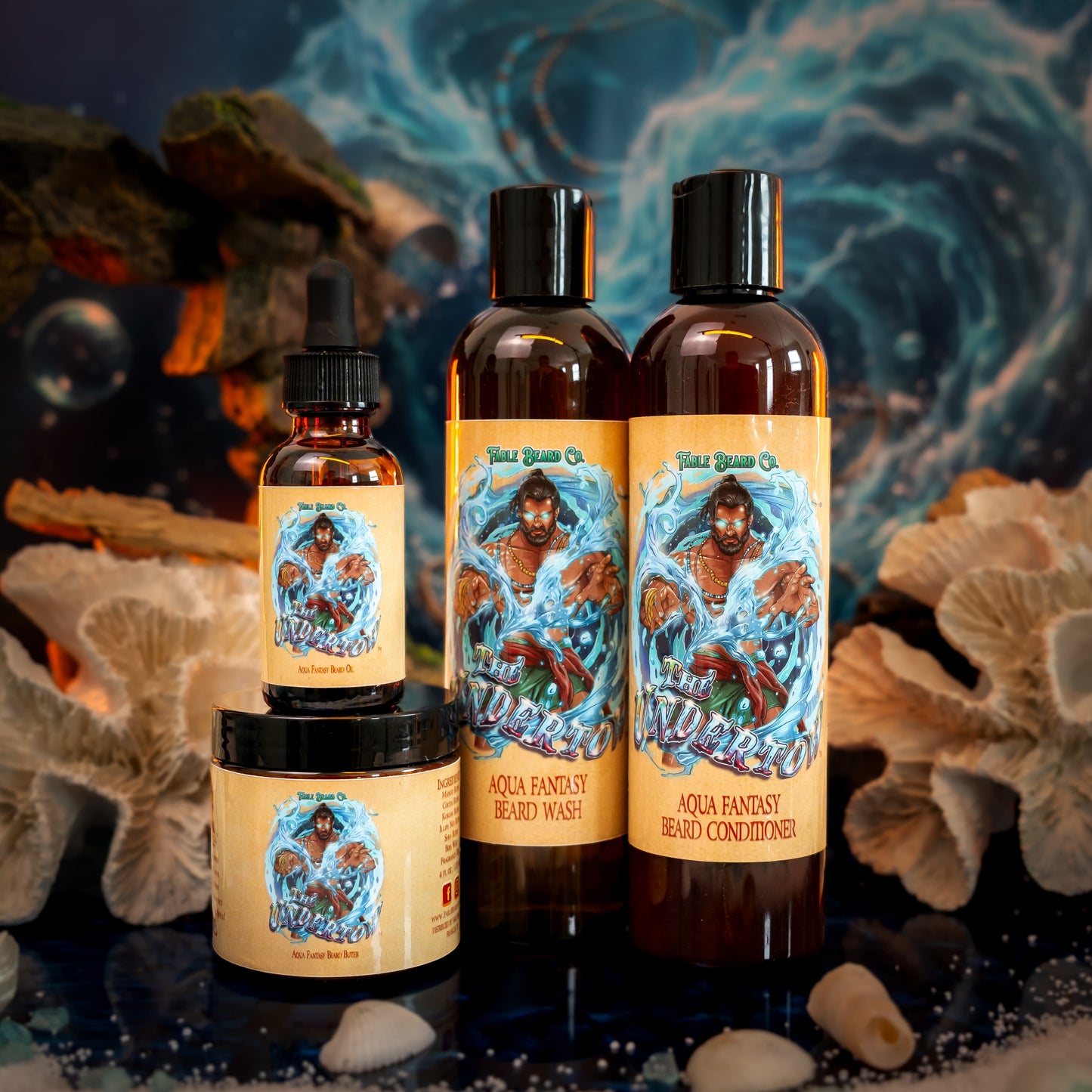 The Undertow - Complete Butter Kit - Palm Tree Woods, Oceanic Musk, Peppered Bergamot, and Mossy Sea Caves