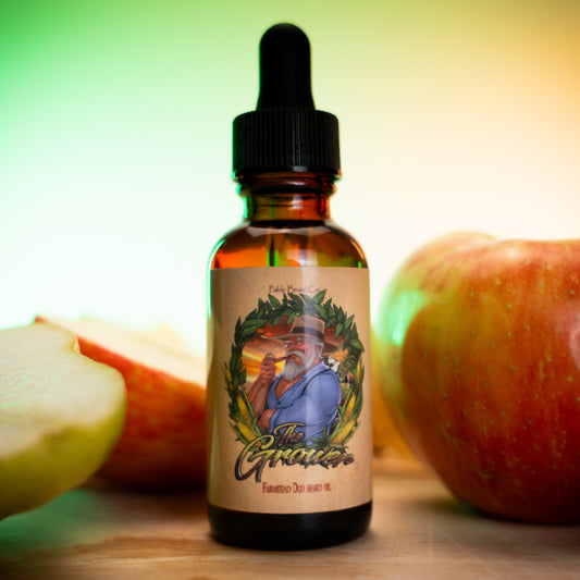 The Grower - Beard Oil - Crisp Apples, Fresh Pear, Warm Oud, Aged Amber