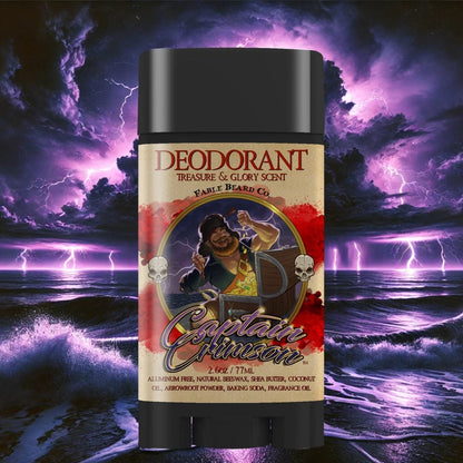 Captain Crimson - Deodorant - Creamy Coconut, Warm Amber, Sea Salt, and Fresh Vanilla