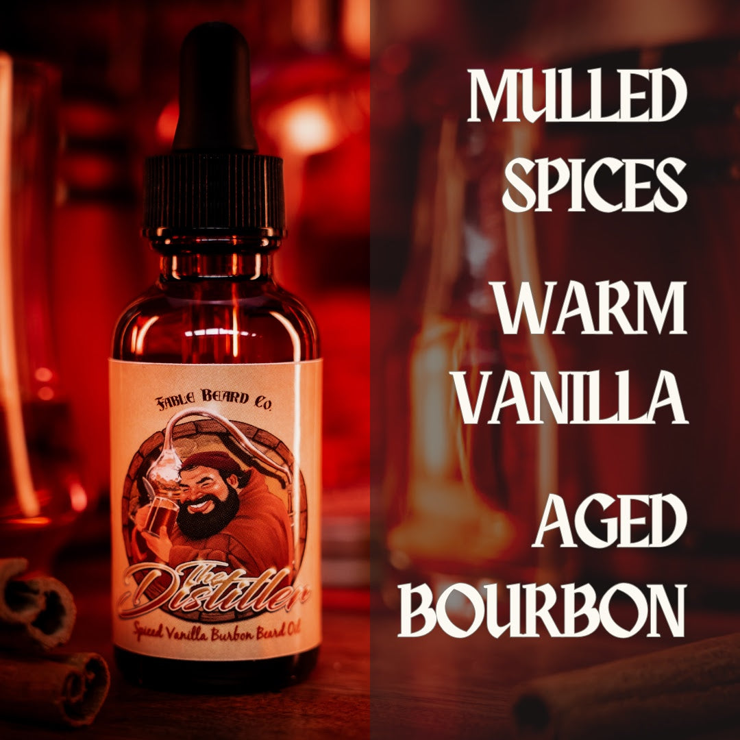 The Distiller - Beard Oil - Mulled Spices, Aged Bourbon, Deep Barrel Woods