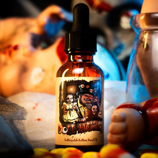 The Dollmaker - Beard Oil - Warm Butterscotch, Buttered Rum, Candy Corn, & Creamy Caramel