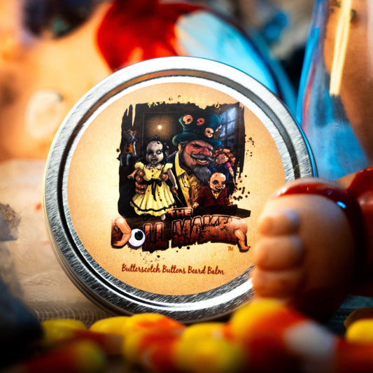 The Dollmaker - Beard Balm - Warm Butterscotch, Buttered Rum, Candy Corn, & Creamy Caramel