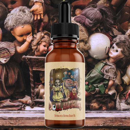 The Dollmaker - Beard Oil - Warm Butterscotch, Buttered Rum, Candy Corn, & Creamy Caramel