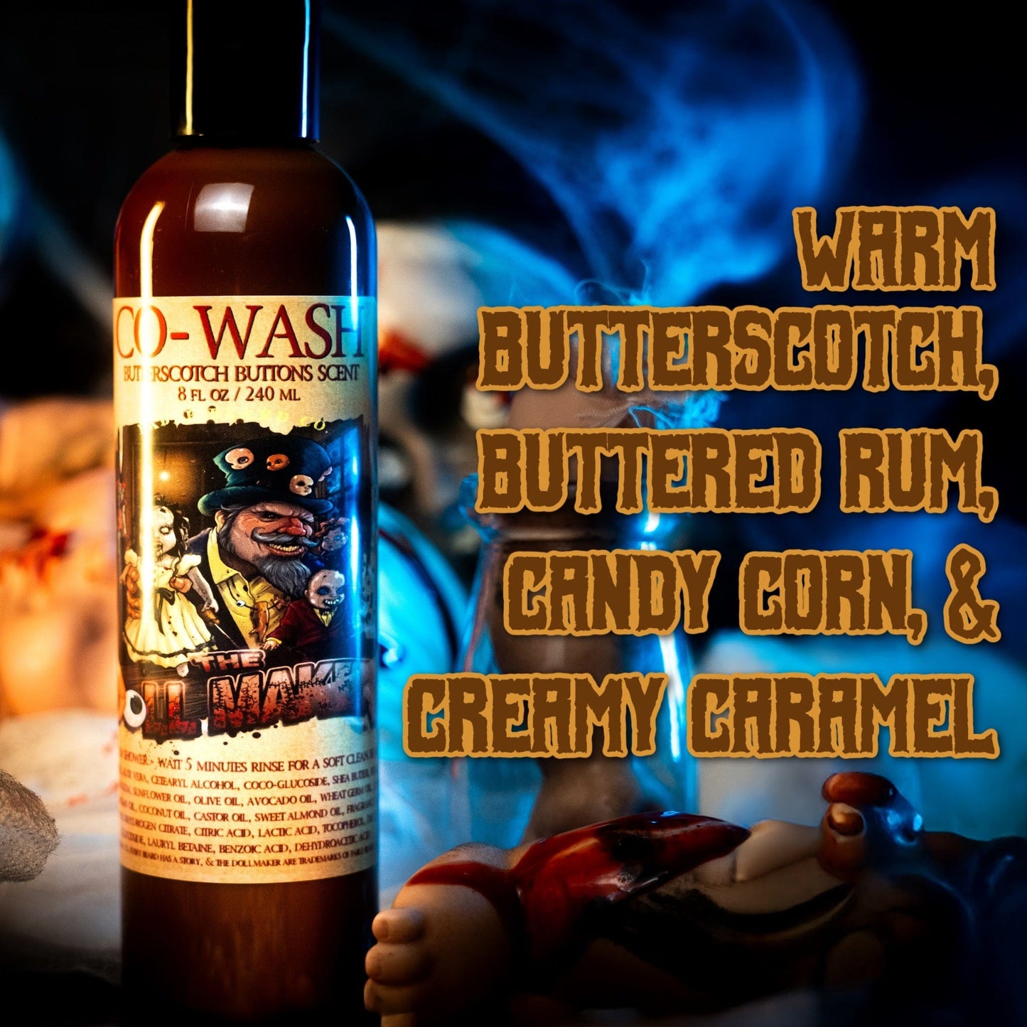 The Dollmaker - Beard Conditioner - Warm Butterscotch, Buttered Rum, Candy Corn, & Creamy Caramel