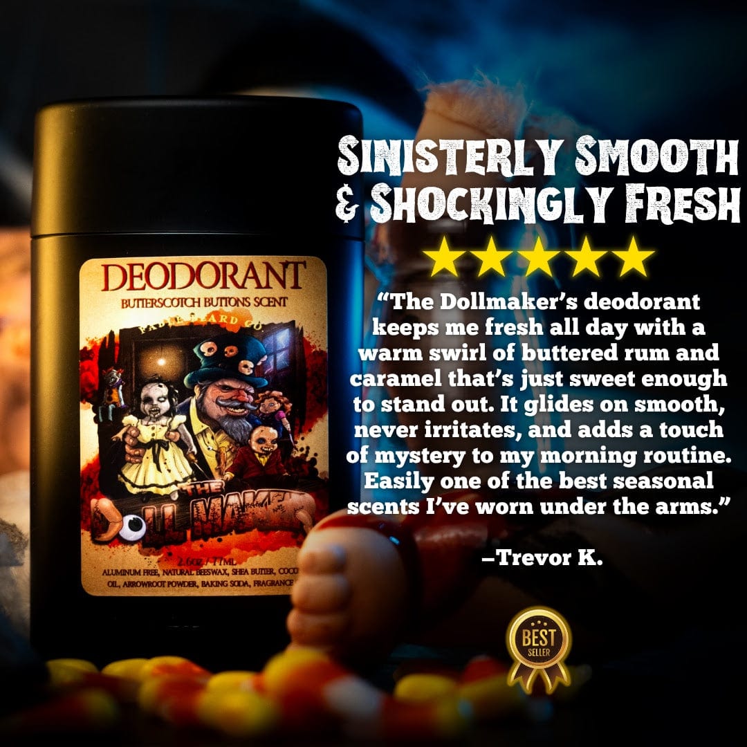 The Dollmaker - Deodorant - Warm Butterscotch, Buttered Rum, Candy Corn, & Creamy Caramel