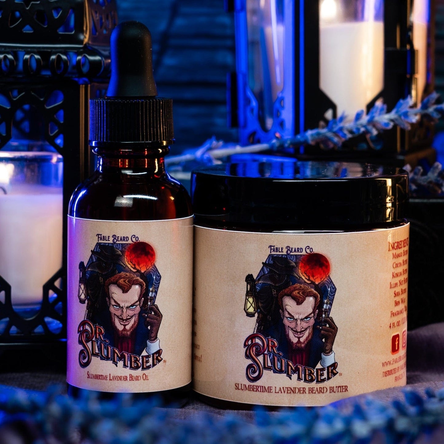 Dr. Slumber - Beard Oil & Butter Kit - Fresh Lavender, Orange Flower, and Vanilla Bean
