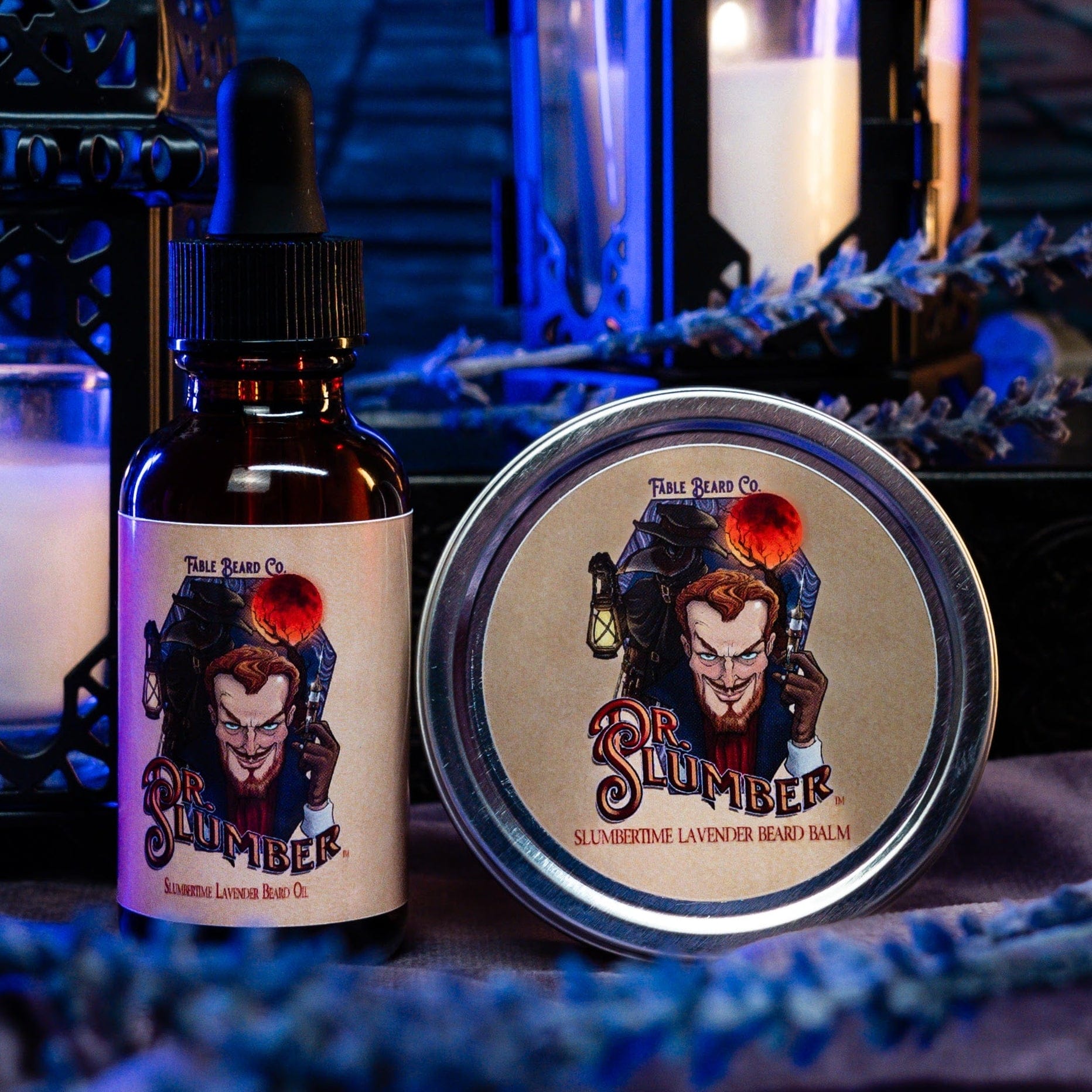 Dr. Slumber - Beard Oil & Balm Kit - Fresh Lavender, Orange Flower