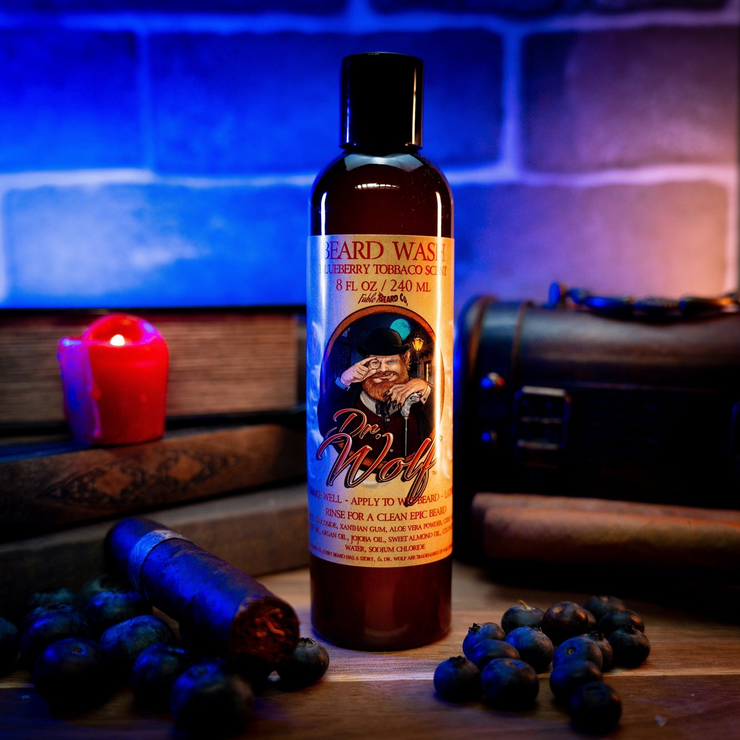 Dr. Wolf - Beard Wash - Fresh Blueberries, Warm Tobacco, and Aged Mahogany