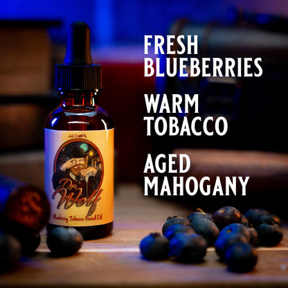 Dr. Wolf - Beard Oil - Fresh Blueberries, Warm Tobacco, and Aged Mahogany