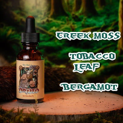 The Druid - Beard Oil - Creek Moss, Tobacco Leaf, Bergamot