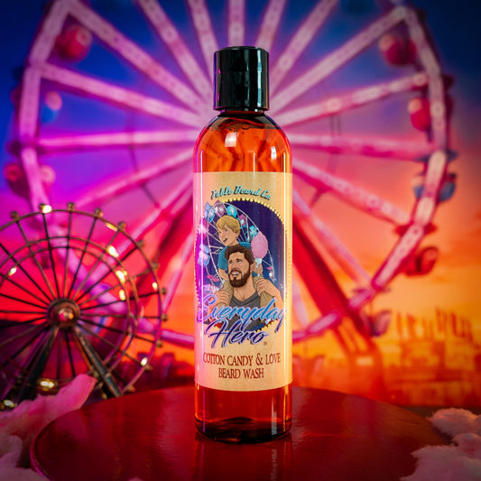 The Everyday Hero - Beard Wash - Sticky Sweet Cotton Candy, Fresh Baked Funnel Cake, Warm Vanilla Sugar