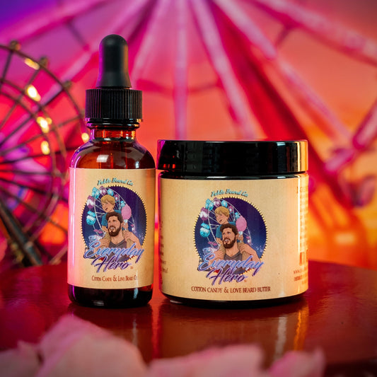 The Everyday Hero - Beard Oil & Butter Kit - Sticky Sweet Cotton Candy, Fresh Baked Funnel Cake, and Warm Vanilla Sugar