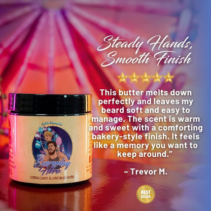 The Everyday Hero - Beard Oil & Butter Kit - Sticky Sweet Cotton Candy, Fresh Baked Funnel Cake, and Warm Vanilla Sugar