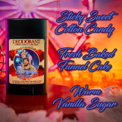 The Everyday Hero - Deodorant - Sticky Sweet Cotton Candy, Fresh Baked Funnel Cake, Warm Vanilla Sugar