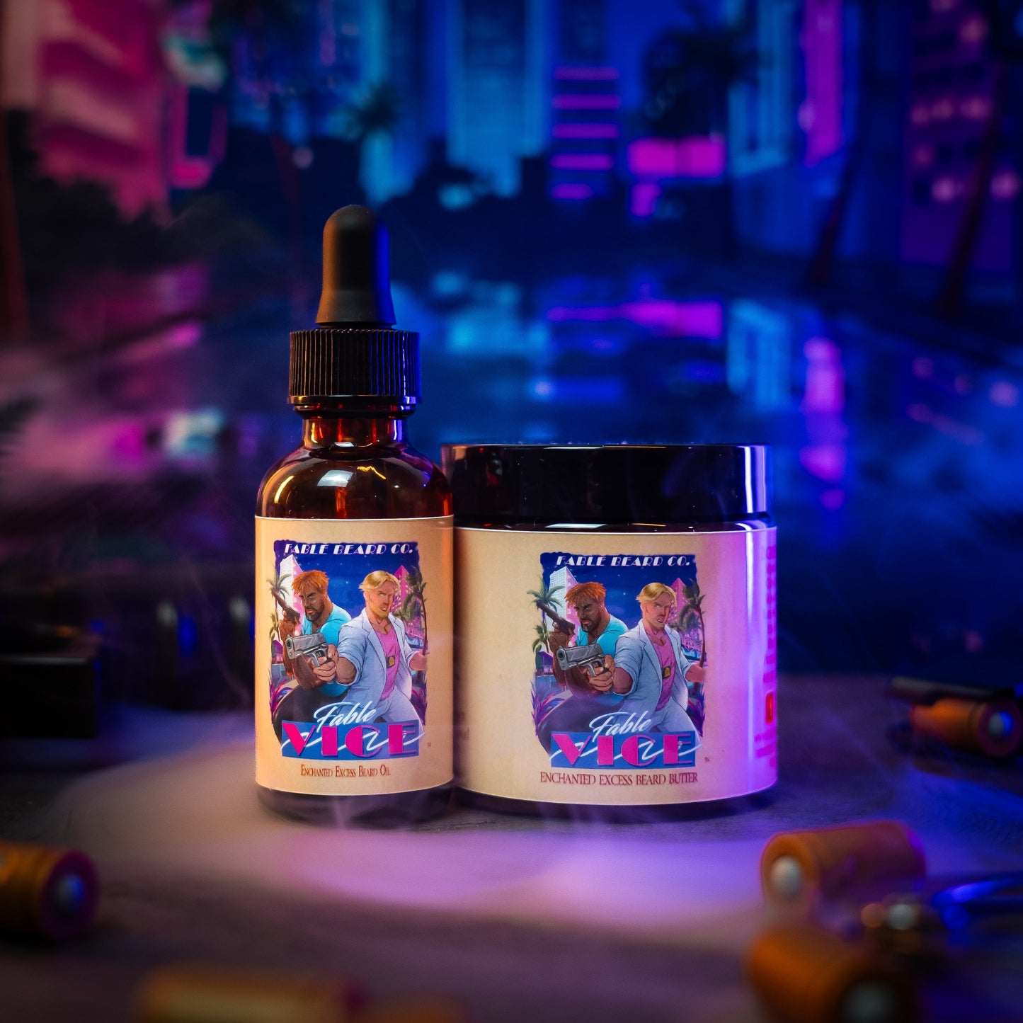 Fable Vice - Beard Oil & Butter Kit - Oceanfront Breeze, Golden California Citrus, Polished Coastal Woods