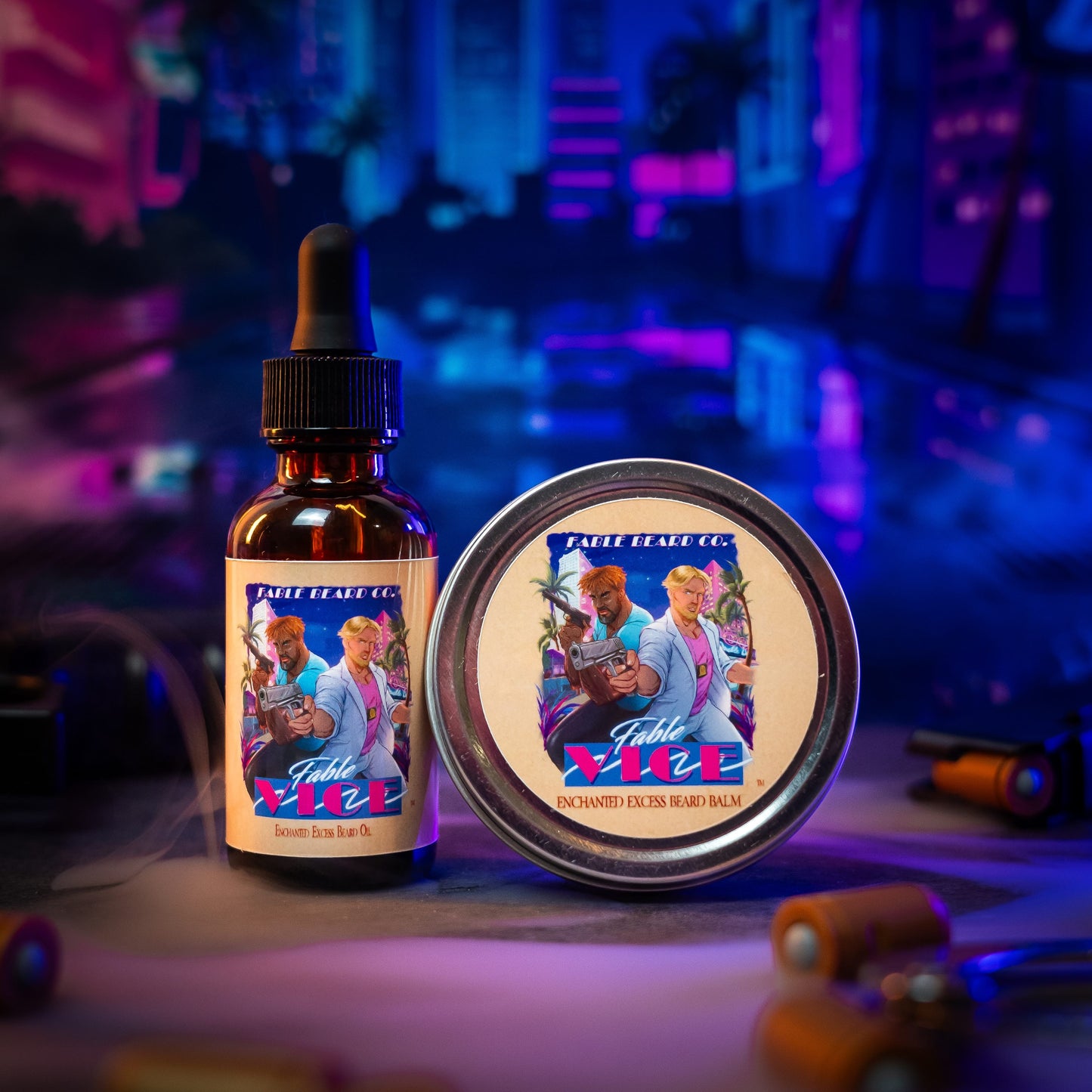 Fable Vice - Beard Oil & Balm Kit - Oceanfront Breeze, Golden California Citrus, Polished Coastal Woods
