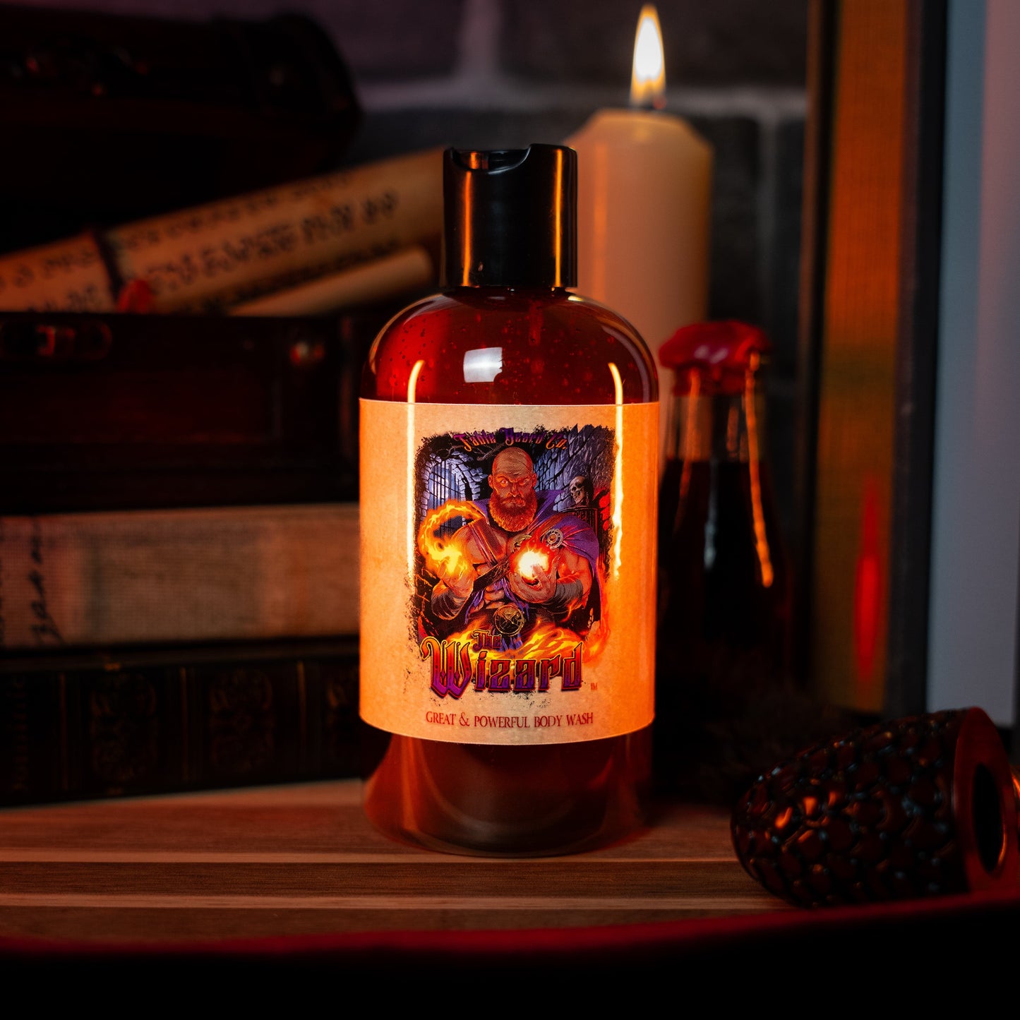 The Wizard - Body Wash - Cauldron Brewed Bourbon, Toasted Vanilla Oats, Arcane Buttercream, and Orange Zest Sparks