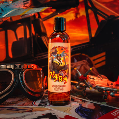 Flyboy - Beard Wash - Vintage Barbershop, Officer's Whiskey Reserve, Spiced Clove Ember