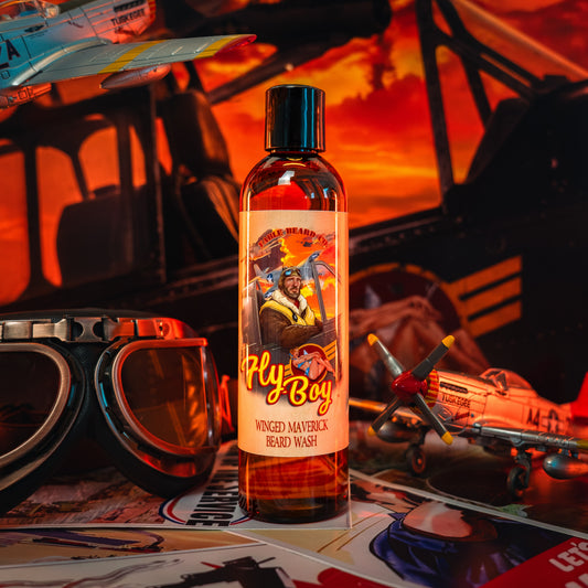 Flyboy - Beard Wash - Vintage Barbershop, Officer's Whiskey Reserve, Spiced Clove Ember