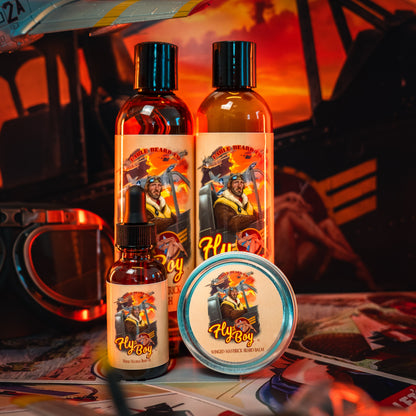 Flyboy - Complete Balm Kit - Vintage Barbershop, Officer's Whiskey Reserve, Spiced Clove Ember