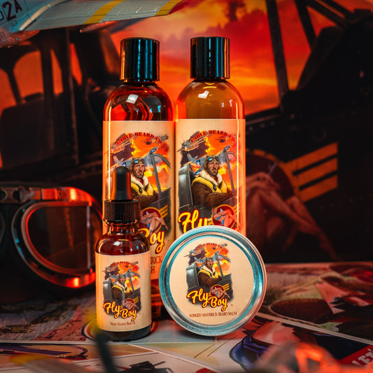 Flyboy - Complete Balm Kit - Vintage Barbershop, Officer's Whiskey Reserve, Spiced Clove Ember