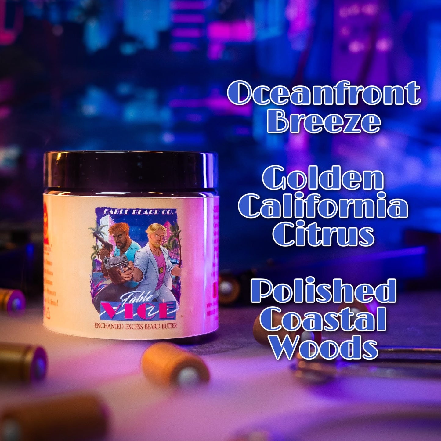 Fable Vice - Beard Butter - Oceanfront Breeze, Golden California Citrus, Polished Coastal Woods