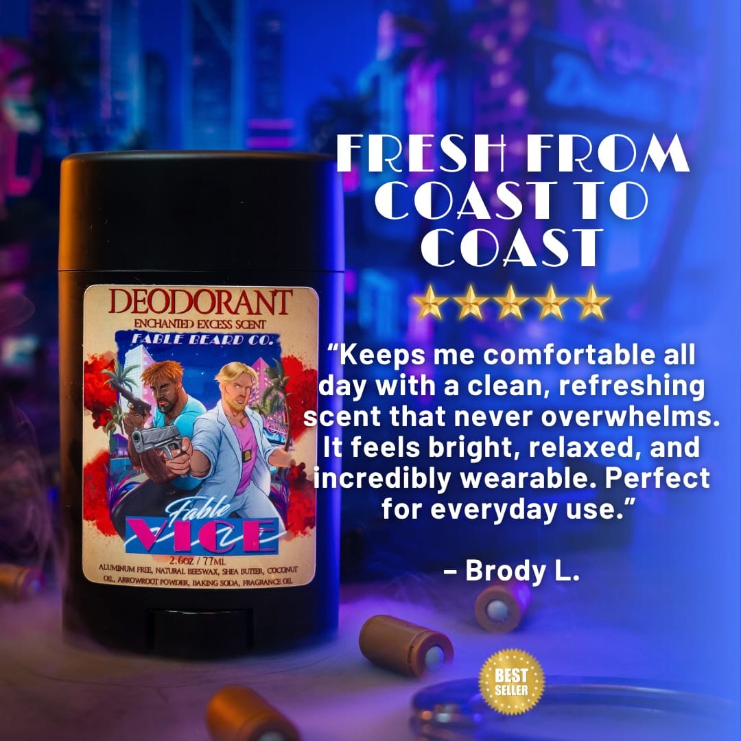 Fable Vice - Deodorant - Oceanfront Breeze, Golden California Citrus, Polished Coastal Woods