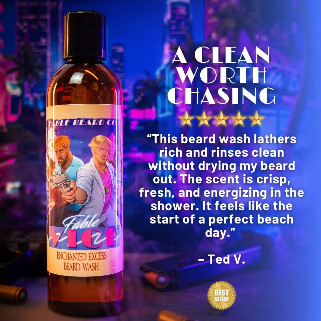 Fable Vice - Beard Wash - Oceanfront Breeze, Golden California Citrus, Polished Coastal Woods