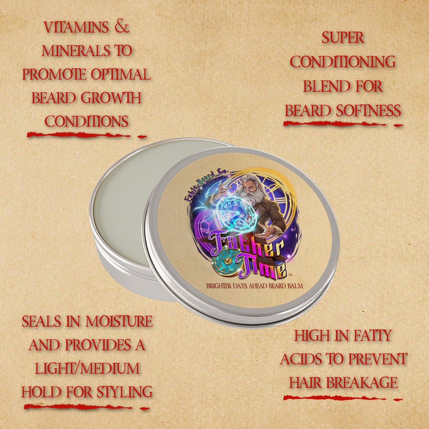 Father Time - Beard Oil & Balm Kit - Musky Ambergris, Earthy Moss, Coconut Milk, and Ripe Apricot