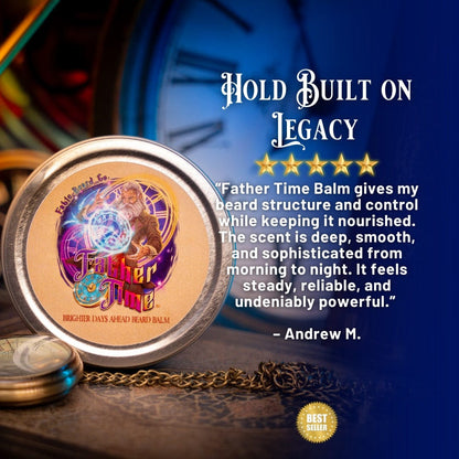 Father Time - Beard Oil & Balm Kit - Musky Ambergris, Earthy Moss, Coconut Milk, and Ripe Apricot